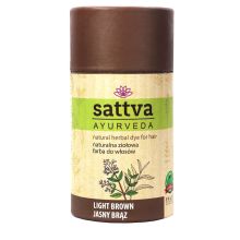 Naturalna ziołowa farba na bazie henny jasnobrązowa 150 g - SATTVA AYURVEDA