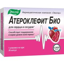 Preparat na serce i naczynia Ateroklefit Bio kapsułki N30 | Evalar