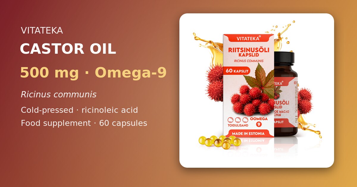 VITATEKA Olej rycynowy kapsułki 500 mg, 60 kapsułek