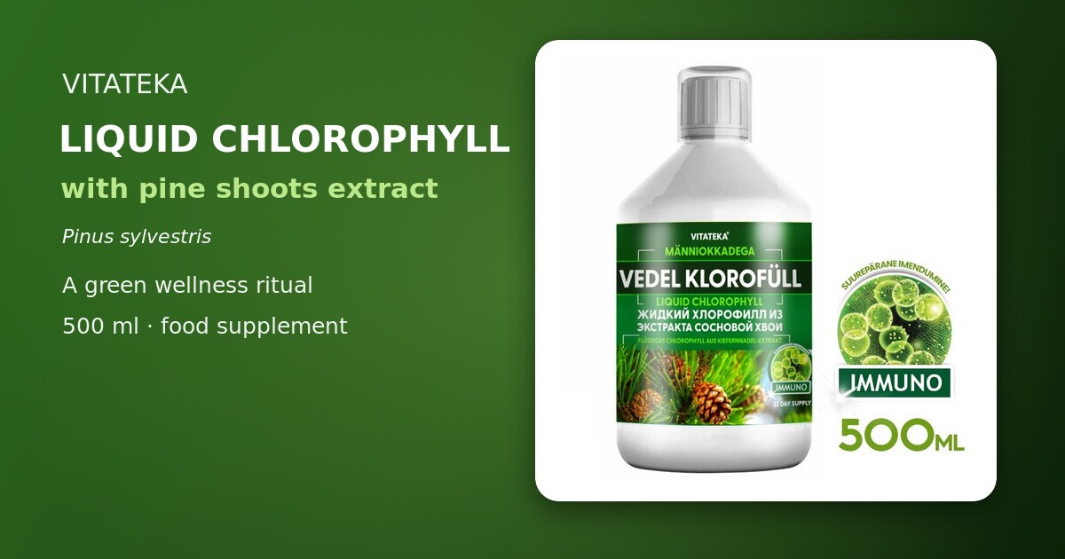 VITATEKA Płynny chlorofil z ekstraktem z igieł sosny butelka 500 ml