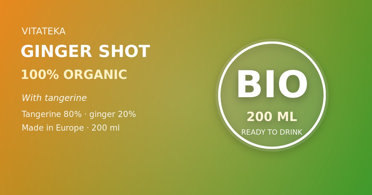 VITATEKA shot imbirowy z mandarynką 200 ml