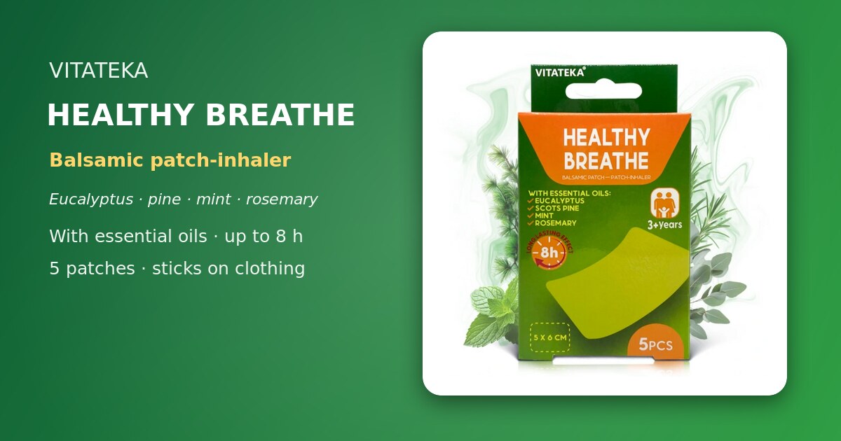 VITATEKA Healthy Breathe plaster aromatyczny: olejki eteryczne przy tobie