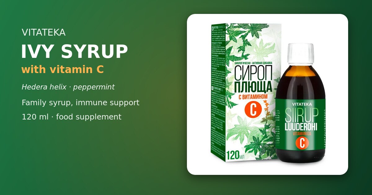 Syrop z bluszczu z witaminą C VITATEKA 120 ml