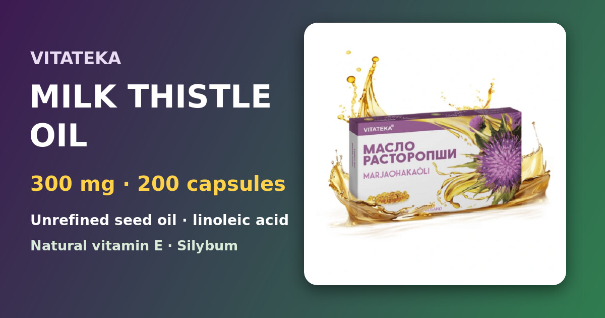 VITATEKA Olej z ostropestu — 300 mg, 200 kapsułek