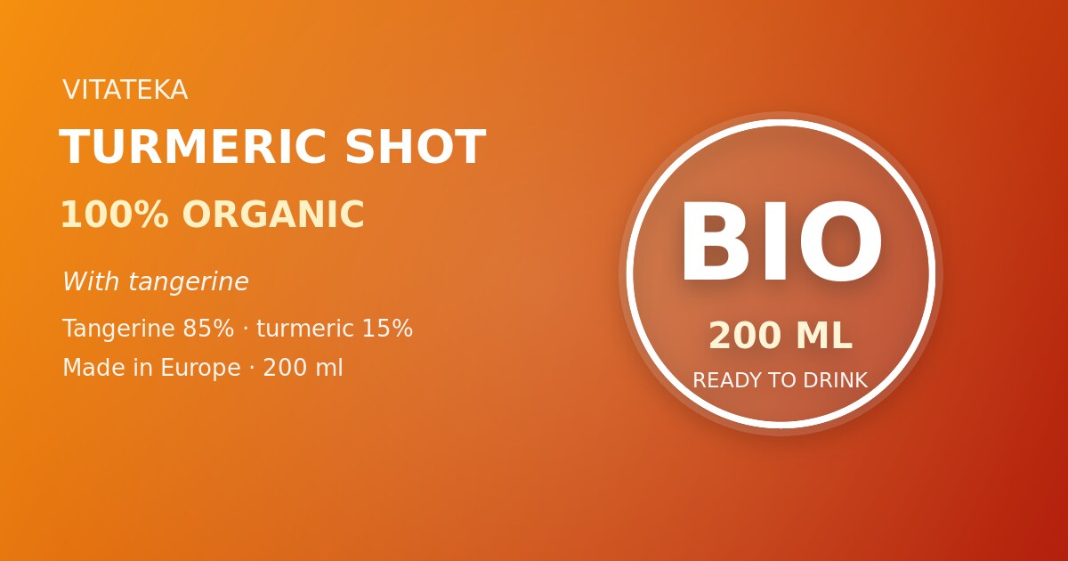 VITATEKA shot z kurkumy z mandarynką 200 ml