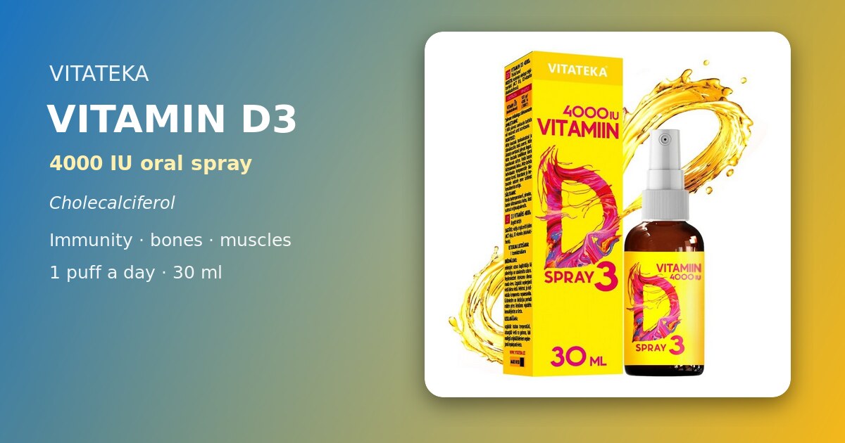 VITATEKA Witamina D3 4000 IU spray: jedno psknięcie dziennie